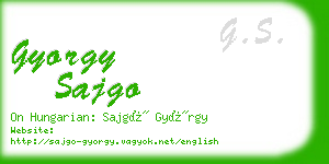 gyorgy sajgo business card